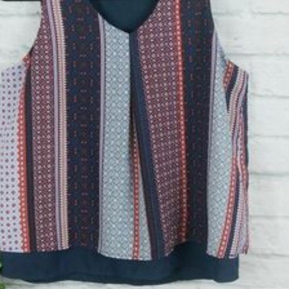 Monteau Los Angeles Boho Print Top, Size M - Picture 5 of 8